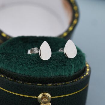 Minimalist Droplet Stud Earrings In Sterling Silver, 4 of 12