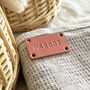Baby Basket Or Blanket Personalised Leather Tag, thumbnail 3 of 12