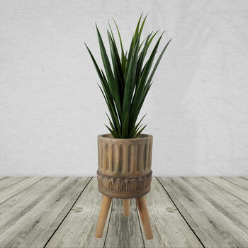 Ridged Composite Planter With Stand Large, 7 of 8