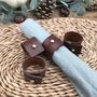 Set Of Mid Brown Leather Napkin Rings, thumbnail 1 of 2