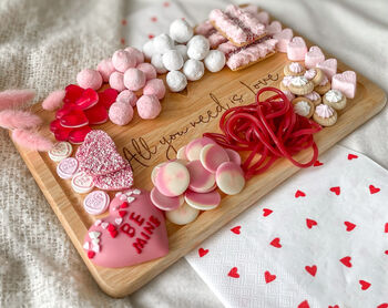 Personalised Valentine’s Breakfast Chopping Graze Board, 4 of 5