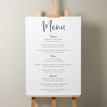 Elegant Wedding Cake Menu Sign 'Ashley', 6 of 9