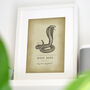 Funny Vintage Snake Art Print Nope Rope, thumbnail 1 of 4