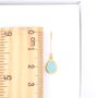 Turquoise Blue Teardrop Leverback Earrings, thumbnail 2 of 4