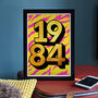 Personalised 40th Birthday 1984 Golden Year Print, thumbnail 4 of 6