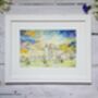 Personalised Wedding Venue Watercolour Painting. Original Watercolour Wedding Portrait. Wedding Illustration Sketch. Not A Print, thumbnail 1 of 12