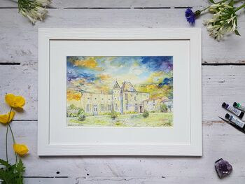 Personalised Wedding Venue Watercolour Painting. Original Watercolour Wedding Portrait. Wedding Illustration Sketch. Not A Print, 2 of 12