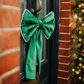 Decorative Hanging Fabric Door Bow, 7 of 12