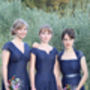 Bespoke Lace Bridesmaid Dresses Midnight Blue, thumbnail 2 of 9