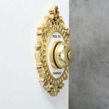 Press For Champagne Gold Vintage Effect Wall Bell, 2 of 5