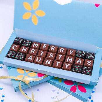 Personalised Merry Christmas Auntie Christmas Chocolate, 4 of 6