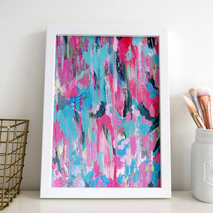 Paint Party Colourful Abstract Art Print By Mia Felce ...