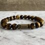 Men's West Ham United Football Fan Tiger's Eye Bracelet, thumbnail 2 of 5