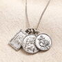 Men's Stainless Steel Vintage St Christopher Charms Long Chain Necklace, thumbnail 3 of 8
