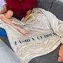 Happy Place Is Family Cuddles Personalised Blanket, thumbnail 1 of 4