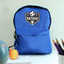 Personalised Football Blue Backpack, thumbnail 1 of 4