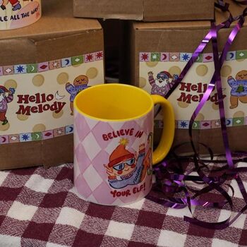 Believe In Your Elf Mug – Fun Christmas Cup, 2 of 5