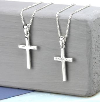 Personalised Sterling Silver Cross Necklace, 5 of 6