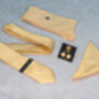 Champagne Gold Textured Tie Set And Socks Wedding Groomsmen Gift, thumbnail 6 of 6