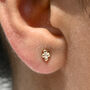 9ct Solid Gold Four Dot Studs, thumbnail 1 of 3