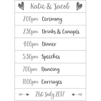 Personalised Wedding Day Planner Sign, 5 of 5