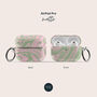 Pink And Green Marble Air Pod Case With Keychain, thumbnail 6 of 6