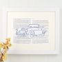 Personalised Austin Healey Embroidered Artwork, thumbnail 1 of 5