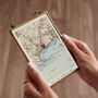 Personalised Family Vintage Map Stitch Heart Picture, thumbnail 1 of 4