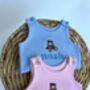 Teddy Personalised Baby Dungarees Romper | Baby Gift, thumbnail 7 of 10