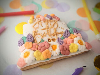 Personalised Wild Flower Birthday Cake Biscuit Gift, 4 of 4