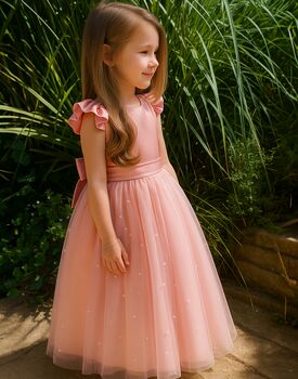 Helena In Dusty Rose ~ Luxurious Flower Girl Or Party Dress, 6 of 6
