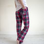 Embroidered Personalised Tartan Pyjama Bottoms, thumbnail 1 of 3