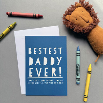 Bestest Daddy Ever! Cute Father's Day Card From Young Children, 4 of 4