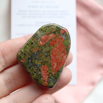 Unakite Smoothstone With Pouch | Crystal Gift, 7 of 8