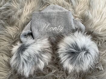 Personalised Embroidered Knitted Baby Scarf, 3 of 6