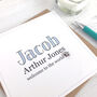 Baby Name Typography Card, Welcome To The World, thumbnail 2 of 6