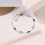 Emerald Green And Clear Cz Bracelet In Sterling Silver, thumbnail 9 of 12