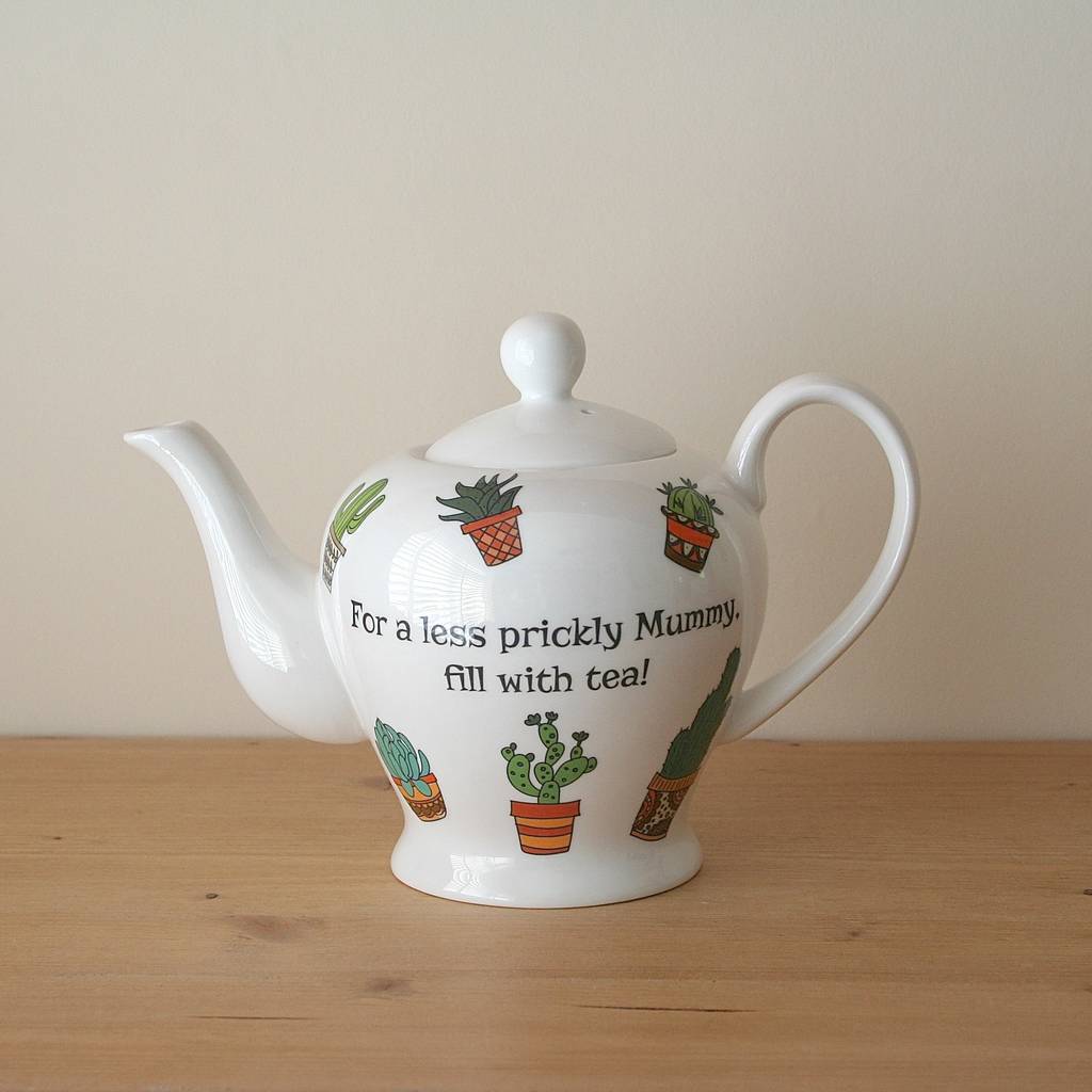 Personalised Cactus Teapot By Sparkle Ceramics | notonthehighstreet.com