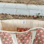 Large Quilted Market Tote Bag With Pink Floral Block Print Design, thumbnail 6 of 7