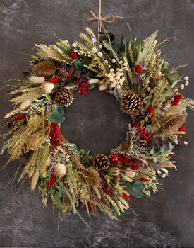 Dried Flower Door Wreath. Country Cottage, 6 of 6