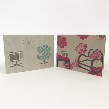 Recycled Letterpress Greeting Card Pack Of Six, 2 of 9