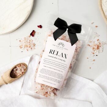 Relax Luxury Himalayan Bath Salts⎜Rose Ylang Ylang Coconut Floral Scent⎜Spa Gift For Her, 2 of 4