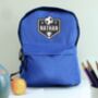 Personalised Football Blue Backpack, thumbnail 2 of 3