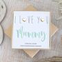 I Love You Mummy Yellow Gold Heart Earrings, thumbnail 1 of 5
