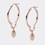 Rose Gold Mother Of Pearl Large Hoops, thumbnail 2 of 3