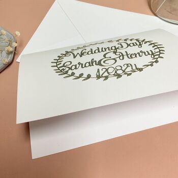 Personalised Papercut Wedding Card, 5 of 7