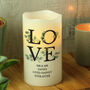 Personalised Love LED Candle Wedding Gift, thumbnail 1 of 2