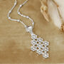 Sterling Silver Moroccan Tile Necklace, thumbnail 1 of 6