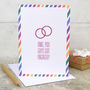 Colourful Engagement Card For Lesbian Couple, thumbnail 2 of 2