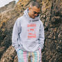 Shore Thing Men's Slogan Hoodie With Sandcastle Graphic, thumbnail 4 of 4